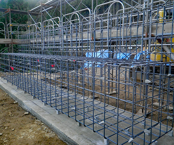 仮橋工 橋台:2.鉄筋組立1