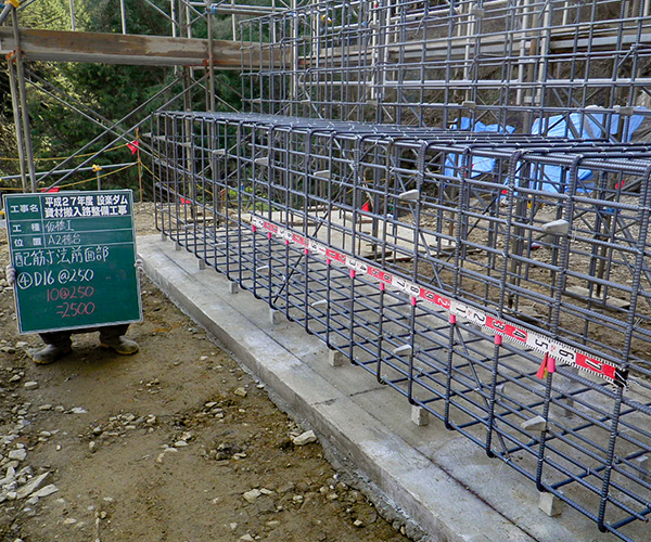 仮橋工 橋台:2.鉄筋組立2