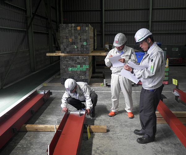 海陽ヨットハーバー整備工事 鉄骨製作工場 製品検査2