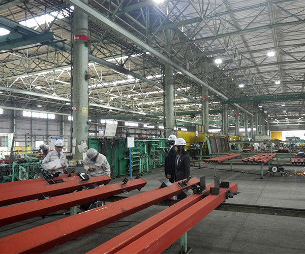 海陽ヨットハーバー整備工事 鉄骨製作工場 製品検査1