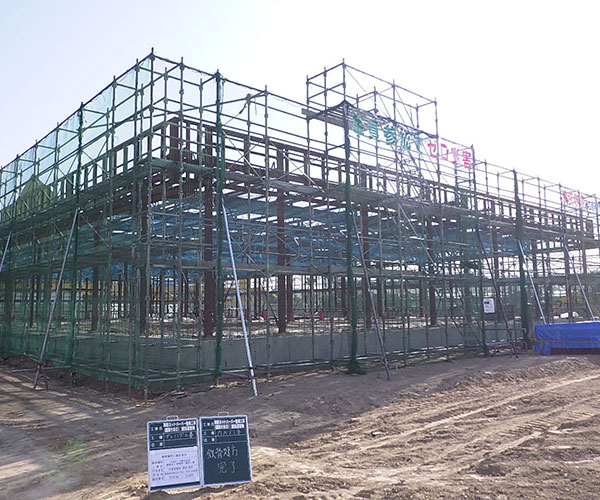 海陽ヨットハーバー整備工事 鉄骨建方状況4