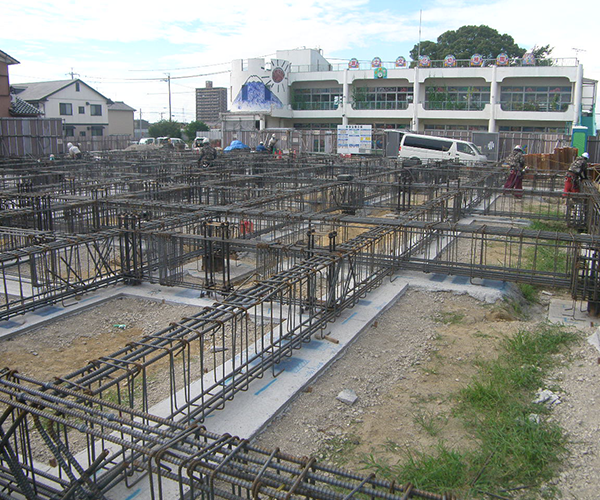富士文化幼稚園 基礎鉄筋工事1